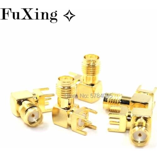 5pcs SMA female Thru Hole plug Right Angle 90 DEGREE ( SMA-KWE ) PCB Mount connector RF adapter Inner Hole Hot New 6.0mm