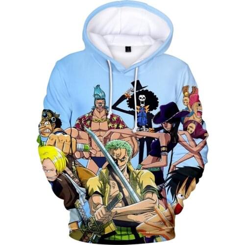 Sidno One Piece 3D Hoodie Fashion Anime Movie Men/women Sweatshirts Spring/autumn Casual Long Sleeve Hoodie Boys Coats Cotton