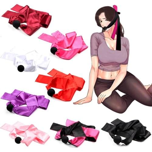 Silicone Mouth Gag Ball BDSM Bondage Restraints Open Mouth Breathable Sex Ball Harness Strap Gag Sex Toy for Women Accessories