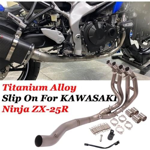 Slip On For Kawasaki Ninja ZX-25R ZX25R Motorcycle Full System Exhaust Escape Modified Titanium Alloy Front Middle Link Pipe New