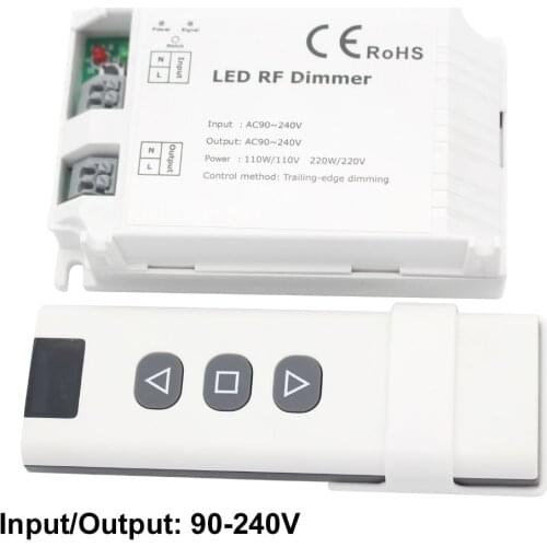 433MHZ RF Led Dimmer 220v 110v Remote Switch Control Dimmer 220 v Trailing Edge Dimming Dimmer Led 220v Strip Light