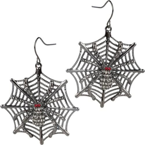 Yacq Spider & Web Dangle Drop Earrings-2inch (5cm)-Halloween Party Accessories - Cute Jewelry Gift for Women Girls Dropshipping