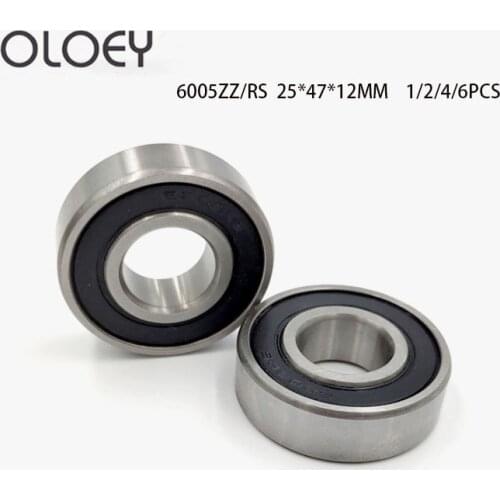 1/2/4/6PCS 6005 6005ZZ 6005RS 6005-2Z 6005Z 6005-2RS ZZ RS RZ 2RZ Deep Groove Ball Bearings 25 x 47 x 12mm High Quality