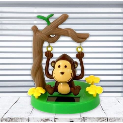 1Pcs Solar Powered Car Interior Styling Accessories Dancing Cute Animal Swinging Animated Monkey Toy Car Decor Kids Toys Gift