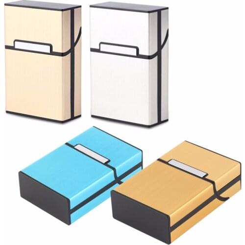 1pcs Light Aluminum Cigar Cigarette Case Tobacco Holder Pocket Box Storage Container Smoking Accessories 6 colors Dropshipping