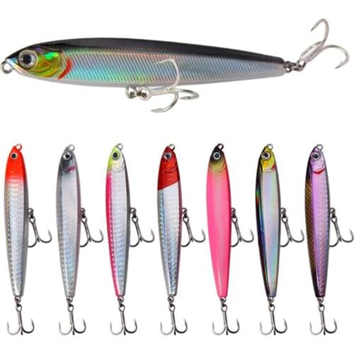 1Pcs Stickbait Pencil Sinking Fishing Lure 14g 8cm Artificial Hard Bait Saltwater Lures Fish Bait Trolling Bass Pike Tackle
