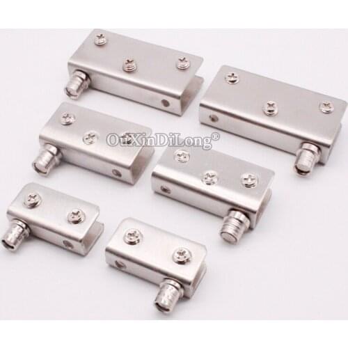Brand New 10Pairs Stainless Steel Door Hinges Glass Door Pivot Hinge Clamps Clip Glass Fixed Holder Brackets Install Up and Down