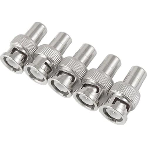 10 PCS BNC Male Plug to RCA Female RF Coaxial Connector for CCTV Video