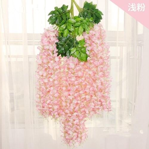 12pcs/Bunch Artificial Clove Flower Vines Garland Garden Hanging Rattan Flower Plant Vine Home Wedding Party Event Decoration