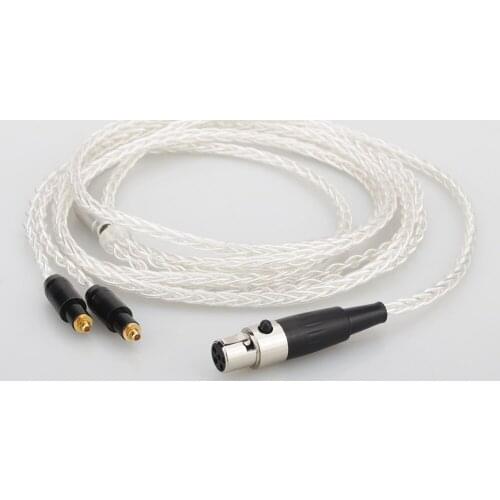 Audiocrast 8Cores OCC silver Plated headphone upgraded cable 5PINS XLR Female for SRH1440 SRH1840 SRH1540