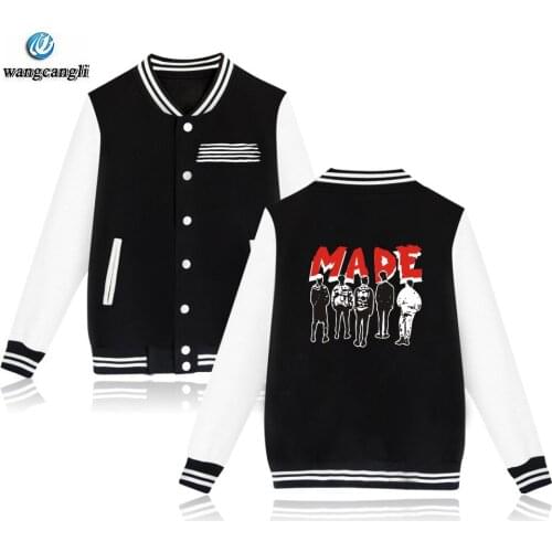 Kpop bigbang Made Album baseball Jacket women men Harajuku Uniform Sweatshirt big bang G-dragon Long Sleeve Jackets Hoodies XXXL