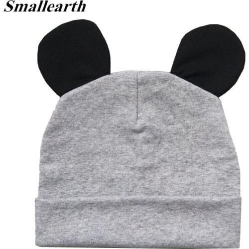 100% Cotton Baby Hat Childrens High Quality Boys Girls Mickey Cap Beanies Colorblock Baby soft Hat Kid Warm Hats Photo Props