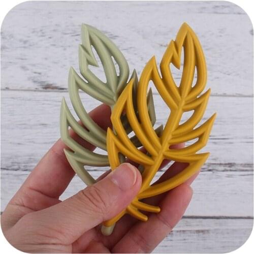 Baby Tree Leaf Silicone Bead Teether Newborn Molar Soother Infant Teething Chewing Toy Shower Gifts