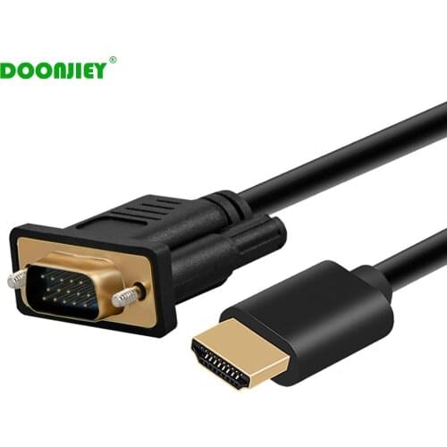 DOONJIEY 1080P Digital to Analog Converter Cable HDMI-compatible to VGA Adapter For PS4 PC Laptop TV Box to Projector Displayer