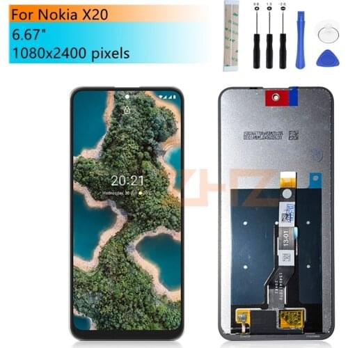 Screen For Nokia X20 LCD Display Touch Screen Digitizer Assembly TA-1341 TA-1344 Lcd Screen Replacement Repair parts 6.67"