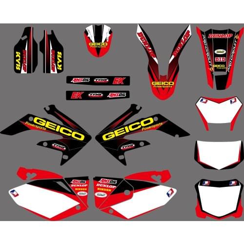 TEAM GRAPHICS & BACKGROUNDS DECAL STICKERS For HONDA CRF250X 2004 2005 2006 2007 2008 2009 2010 2011 2012 2013 2014 2015 2016