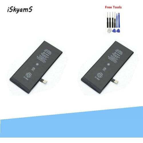 ISkyamS 2pcs 1960mAh 0 zero cycle Replacement Li-Polymer Battery For iPhone 7 7G Accumulator Batteries + Tool
