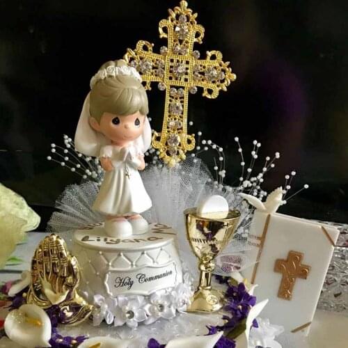 Cross Cake Topper religious Wedding Baptism Christening First Communion birthday Confirmation Retirement Marriage decoration