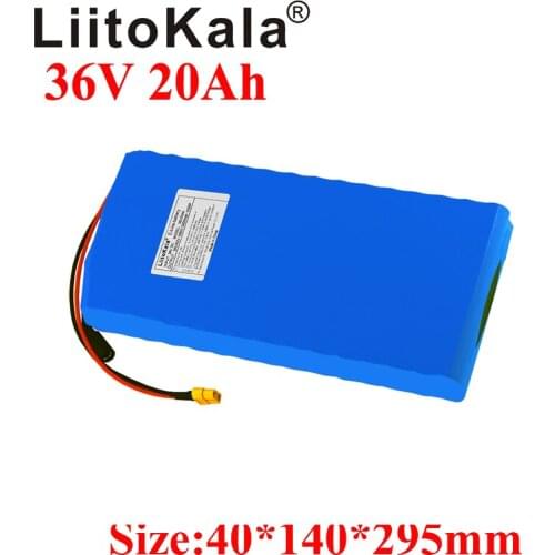 LiitoKala 36V 20Ah 18650 3400mAh Cells with 25A BMS 42V Lithium Battery Pack Ebike Electric Bicycle Motor Scooter
