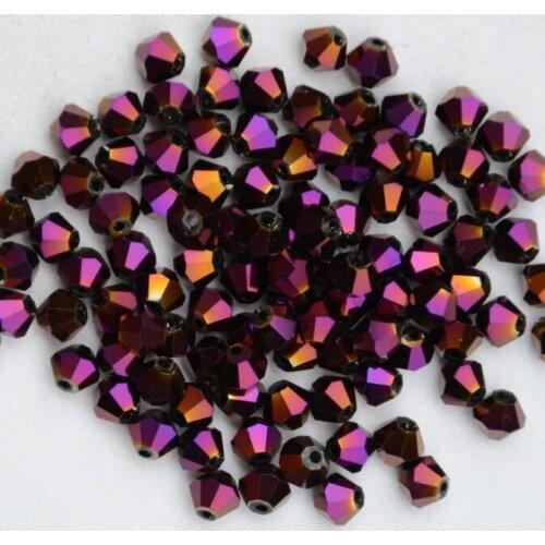 Metal Purple 8mm 144pcs/Lot Chinese Top Quality Crystal Bicone Beads Free Shipping