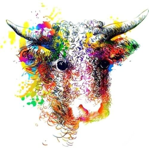 Cartoon Cow DIY 5D Diamond Painting Mosaic Animals Bull Head Diamond Embroidery Cross Stitch Kits Home Decor