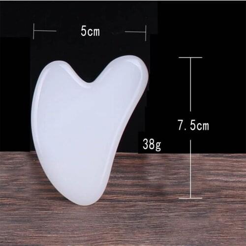 Natural White Jade Hand Carved Scraping Bar Face Scraping Eye Face Whole Body Scraping Board White Jade Scraping Board