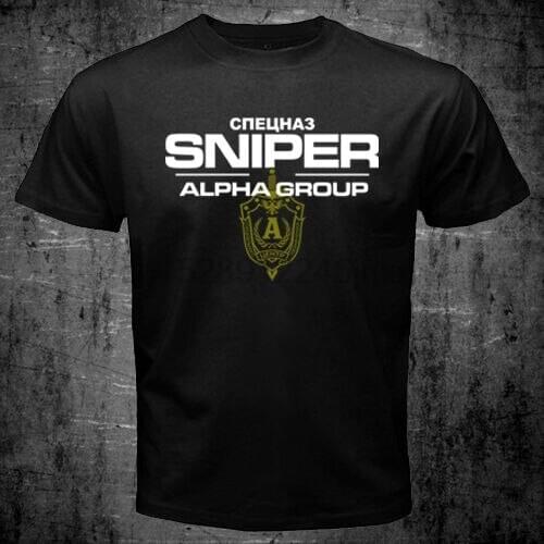 New Russian Soviet Spetsnaz Alpha Group Special Force Sniper T-Shirt new 2019 Summer Print Tee Shirt For Male Customize A Shirt
