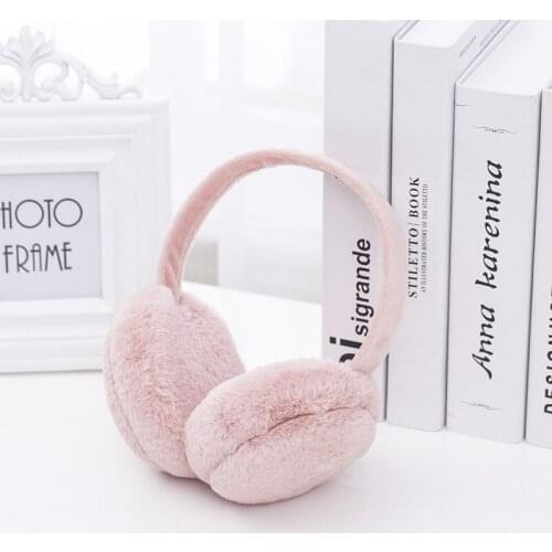 New Design Winter Earmuffs For Women Girls Boys Fur Earmuffs Warmers Winter Comfortable Warm Winter Earmuffs TKE001-peach