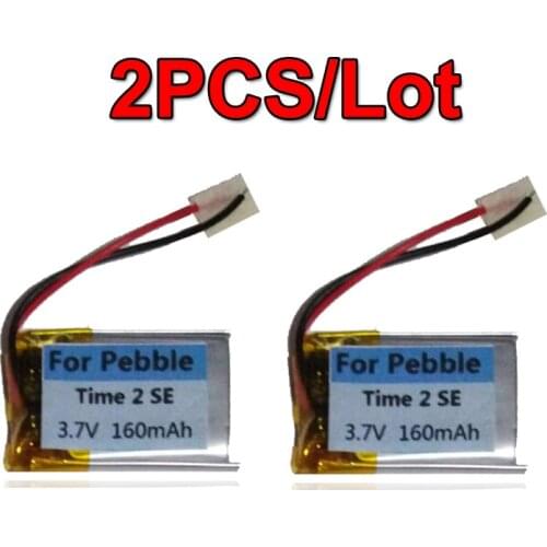 Original Replace 160mAh Battery For Pebble Time 2 SE II 2nd Smart Watch Polymer Rechargeable Accumulator AKKU