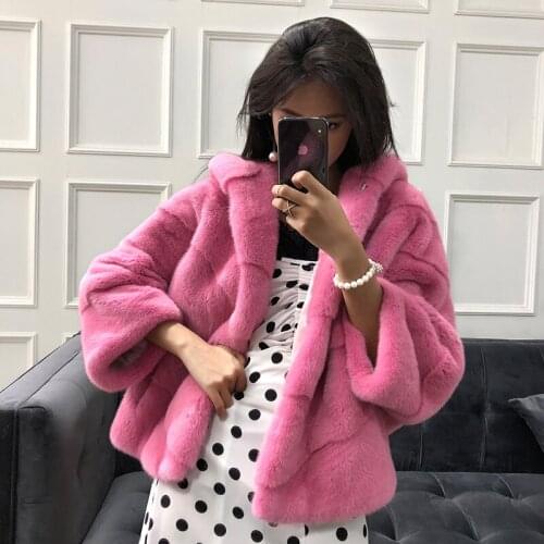 Real Double-faced Mink Fur Coats Autumn Winter Coat Women Clothes Korean Vintage Jacket Manteau Femme Hiver MY957