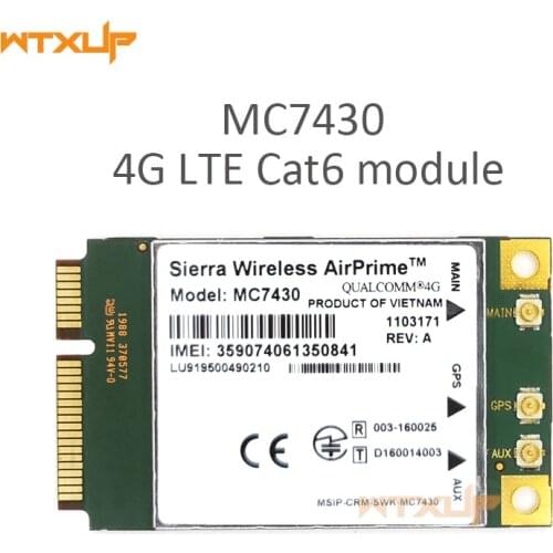 MC7430 4G Module FDD-TDD LTE CAT6 HSPA+ GNSS WWAN Card USB 3.0 MBIM interface PCIe mini 4G Card