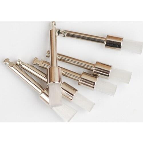 100PCs Polishing Polisher Prophy Brush White Nylon Lat Type Dental Lab Product for Dentist free shipping