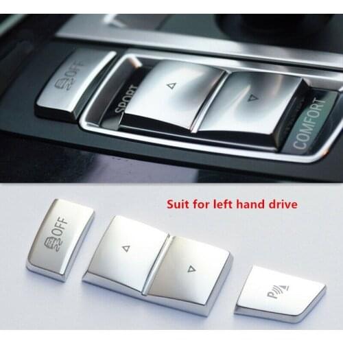 Silver Buttons Decorative Cover Trim Replacement Easy To Paste For BMW 5 Series F10 F07 F18