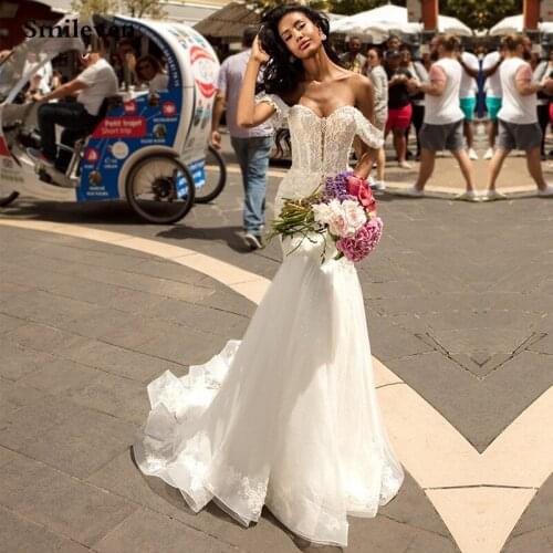 Smileven Wedding Dresses With A Train