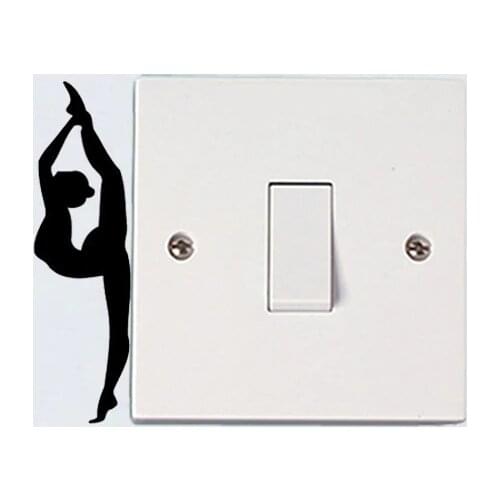 Sport Girl Gymnast Vinyl Wall Stickers Switch Decals Bedroom Decor 5WS1446