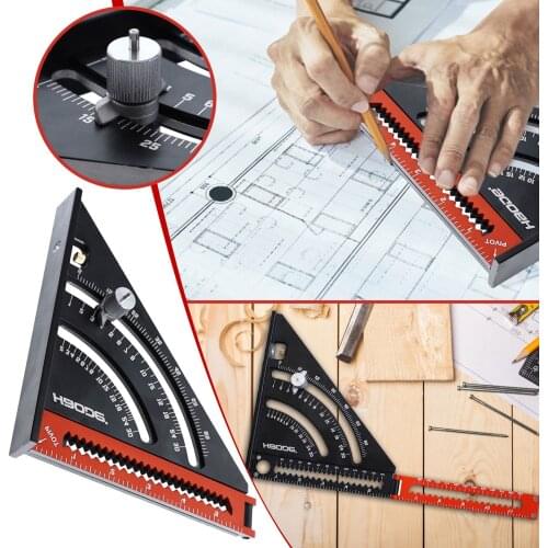 Angle Ruler Woodworking Folding Aluminum Alloy Measuring Tools 0-290mm DIY Handmade Tailor Sewing Model Accessories Rulers