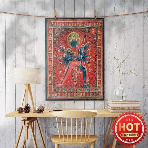 Metropolitan Museum Of Art Exhibition Poster, Chakrasamvara And Consort Vajravarahi Vintage Art Prints, Religion Art Mural