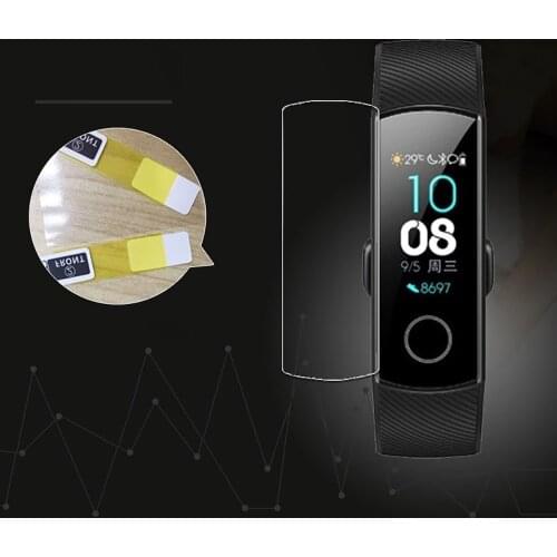 3Pcs/Lot Protective Film For Huawei Honor Band 4 sports Smart Watch Ultra Clear TPU Soft Screen Protector For Band4 Full cover