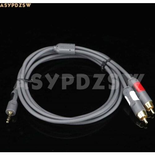 2 Meter 3.5mm to RCA Male-male Copper plated silver signal input cable Audio wire