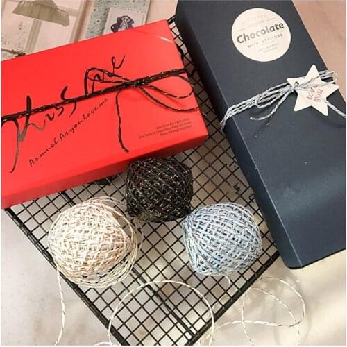 20M Natural Paper Cord Colorful Gift Packing Rope Party Wedding Gift Wrapping Cords Thread DIY Scrapbooking Craft Decor