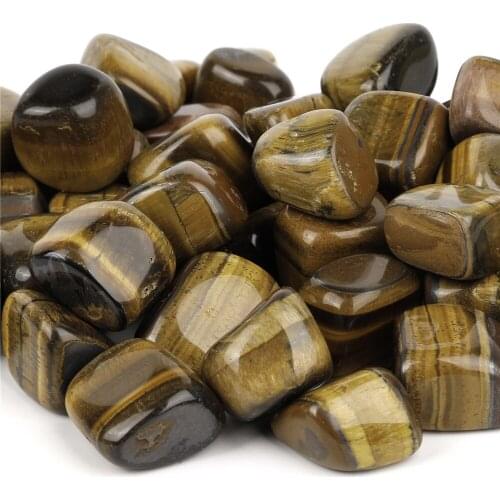 500g 2-2.5cm Natural Gold Tiger Eye Stones Tumbled Stones Home Decor Gravel