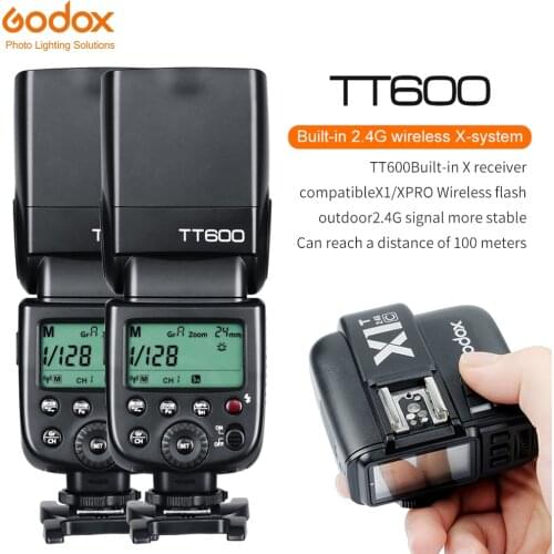 2/3pcs Godox TT600 2.4G Wireless Camera Flash Light HSS Speedlite Photography Lamp for Canon Nikon Sony Pentax Olympus DSLR