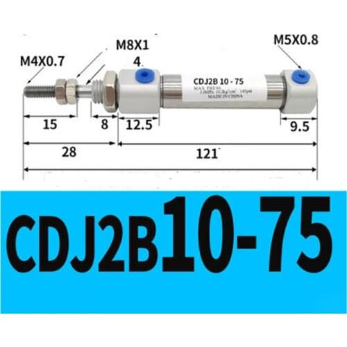 CDJ2B10-75 Mini cylinder, pen cylinder