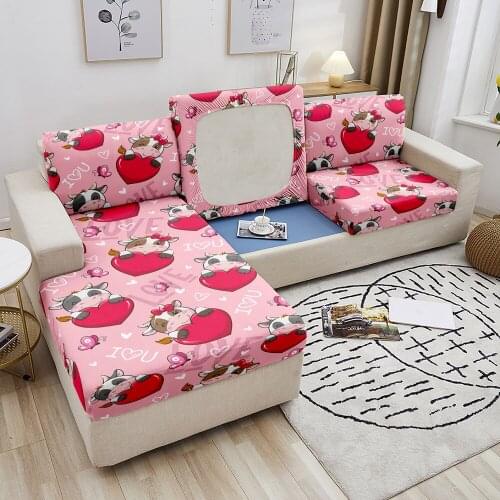 Spandex Stretch Sofa Seat Cushion Cover Sofa Cover Pets Kids Furniture Protector Washable Removable Slipcover 1/2/3/4 Seat