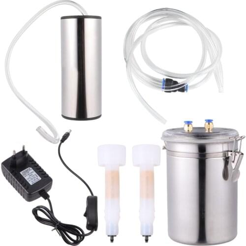 2L Electric Milking Machine Goat Sheep Stainless Steel Bucket Suction Vacuum Pump Household Milker Milking Machines (UK Plug)