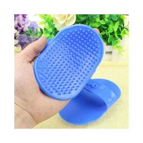 Hot Sale Pet Cleaning Supplies Pet Bath Brush Brush Hair Removal Bath Dog Cleaning Glove Pet Portable Elliptical Rubber Glove