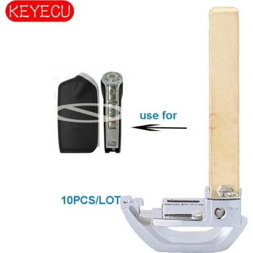 KEYECU 10PCS Replacement Smart Key Proximity Uncut Insert Blade for Kia Stinger 2017-2019