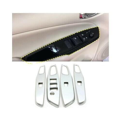 LHD Inner Door Armrest Window Lift Cover 4pcs For Toyota Vios Yaris Sedan 19-20