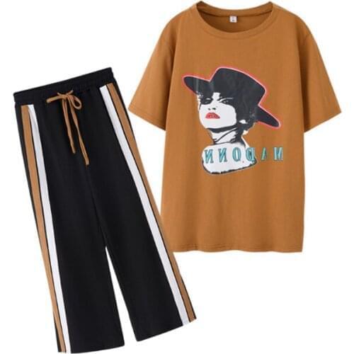 Summer Teenage Girls Clothing Sets 14 15 16 17 Years Old T-shirt +pants 2 Pieces