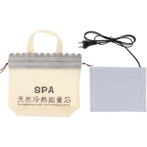 Massage hot stone Natural Energy massage stone set hot spa rock basalt stone massage with heater bag EU plug